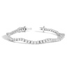 Lab Grown White Sapphire Wave Tennis Bracelet