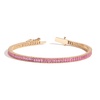 Lab Grown Pink Sapphire Baguette Tennis Bracelet