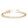 Lab Grown White Sapphire Bezel Tennis Bracelet