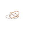 Petite Half Diamond X Ring