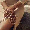 AURATE X KERRY: Venus Organic Pearl Tri Gold Ring