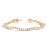 Lab Grown White Sapphire Wave Tennis Bracelet