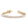 Lab Grown White Sapphire Trillion Tennis Bracelet