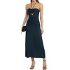 Cut-out Ruched Maxi Dress