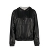 Leather Hooded Top