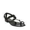 Saint Laurent Cassandra Logo Leather Sandals Women