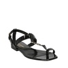 Saint Laurent Cassandra Logo Leather Sandals Women