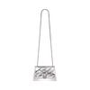 Women's Crush Xs Chain Bag Metallized Quilted in Silver
