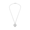 Women's Amour Heart Necklace  in Silver