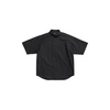 Men's Tape Type Short Sleeve Shirt Large Fit in Black
