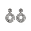 Women's Palazzo Round Earrings in Antique Silver