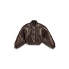 Men's Round Taxi Jacket in Dark Brown