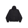 Men's Security Tape Logo Large Zip-up Hoodie in Black Faded/red