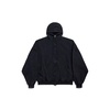 Belleville Large Zip-up Hoodie in Black Faded