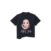 Michelle Boxy T-shirt in Black Faded