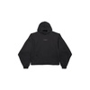 Women's Balenciaga Back Cropped Hoodie in Black