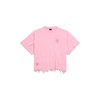 Women's Balenciaga Nail Polish Cropped T-shirt in Baby Pink
