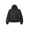 Men's Hooded Bomber in Black Faded
