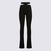 Andreādamo Black Viscose Blend Trousers