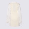 Andreādamo Ivory Cotton Blend Dress
