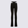 Andreādamo Black Viscose Blend Trousers