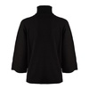 Anneclaire Black Virgin Wool Cashmere Blend Turtleneck Sweater