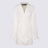 Andreādamo Ivory Cotton Blend Dress