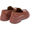 Red Leather Loafer for Women