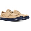 Beige Textile Boat Shoe for Men