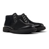 Black leather ankle boots for men