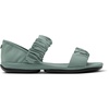 Green Recycled PET and Leather Sandals for Women.