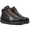 Black vegetable tanned leather shoes for men