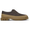 Brown leather lace-up shoes for women