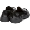 Black Leather Moccasin Ballerinas for Women.