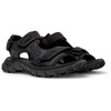 Black Recycled PET/Leather Sandals for Men.