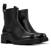 Black leather boots for women