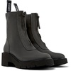 Gray Nubuck Mid Boots for Women.