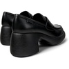 Black Leather Moccasin/Ballerina for Women.