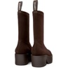 Brown textile boots for women