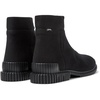 Black Textile Mid Boots for Men.