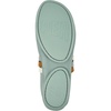 Green Leather Moccasin Ballerina for Women.