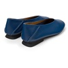 Blue leather ballerinas for women