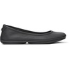 Black Leather Ballerina for Women