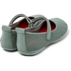 Green TENCEL® Lyocell and Leather Moccasins for Women.