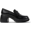 Black Leather Moccasin/Ballerina for Women.