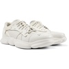 White non-dyed leather sneakers for men