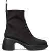 Black Textile Boots for Women