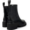 Black leather boots for women