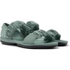 Green Recycled PET and Leather Sandals for Women.