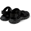 Black Recycled PET Sandals for Men.